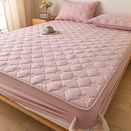 ผ้าคลุมเตียงแบบคลุมเต็มพื้นด้วยใยถั่วเหลือง Grace Liya กันฝุ่น กันลื่น ผ้าคลุมหมอนรองพิงแบบหนึ่งชิ้น