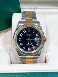 👑[現貨]🔥🔥Rolex Datejust 勞力士日誌型系列 116333 黑面数字 41mm錶徑 18k間黃金 自動機械 淨表 rolex/rolex submariner/rolex dayton