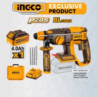 INGCO 20V Cordless Rotary Hammer Chipping Gun CRHLI202081 ICPT