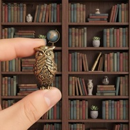 wbcaddaj 1Pcs Bookshelf Decoration Vintage Brass Owl Statue Ear Covering Animal Sculpture Desktop Ho