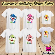 =Birthday Theme= Custom Made T-shirt: Baby Shark (2) Theme Party Family T-shirt