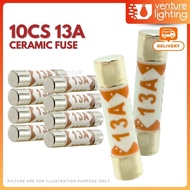 [10 PCS] 13A Top Fuse Ceramic Fuse Durable Domestic Fuses Plug Top Household Mains Cartridge Fuse UK