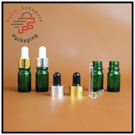HIJAU 5ml green glass pipette bottle 5ml/ serum bottle 5ml green dropper bottle