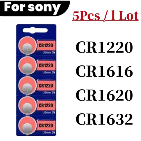 5pcs For SONY CR1620 CR1632 CR1220 CR1616 battery 3v Button Cell car remote control battery cr1632 f