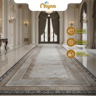 MYNA | Long Anti-Slip Runner Carpet for Corridor Bedroom | Crystal Velvet Floor Rug