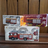 Tiny 微影 消防 Man Light Rescue Unit 細搶 Scania Hydraulic Platform 升降台 大頭福