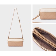 SAIME 雙拉鍊RFID菱格WOC 護照包 S'AIME Crossbody Bag