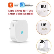 Extra Wireless Chime Waterproof Door Ring Doorbell Receiver for Tuya Smart Video Doorbell Camera T32 V30 US/EU/UK plug