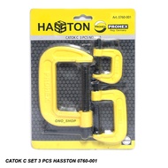 Hasston 0760-001 3-Piece C-Shaped Hair Straightener Set