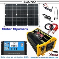 SUUNO Solar Panel Kit Solar Power Generator 30A Home Grid System Power Inverter Modified Sine Wave C
