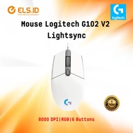 Logitech G102 V2 Lightsync Gaming Mouse - White Logitech Gaming Mouse Wired Mouse