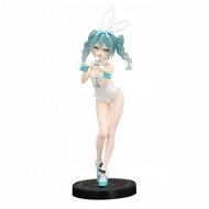 White Silk Bunny Girl Hatsune Anime Two-Dimensional Hatsune Ornaments Miku Bunny Girl Jingpin Figure