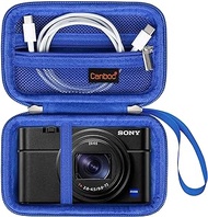 Canboc Carrying Case for Sony RX100 VII/ RX100 VI/ RX100 V/ RX100 IV/ RX100 III Compact Digital Camera, Point and Shoot Vlogging Camera Bag, Zipper Mesh Pocket fits USB Cable, Batteries, Blue