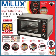 Milux Electric Oven MOT-DS60 60L Stainless Steel Electric Oven Top & Bottom Temperature Control - Fe