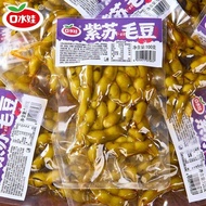 Hunan braised snacks, spicy edamame appetizers, sn Saliva Baby Perilla edamame Big Pack Open Bag Ins