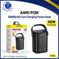 Awei P15K 30,000mAh Ultra Large Capacity Powerbank LED Display 2 Type-C Port with Flashlight RGB Lig