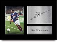 HWC Trading A4 Zinedine Zidane France Gifts Printed Autograph Picture for Fans and Fans - A4