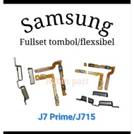 TOMBOL J7 Prime/J715 Button Set Complete Outer Button+Flex On Off+Flex Volume