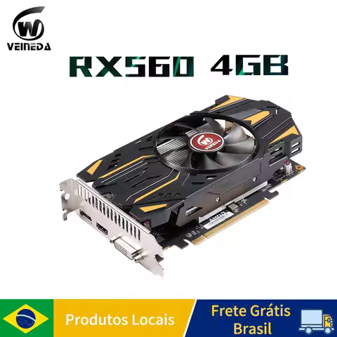 VEINEDA Graphics Cards RX560 4GB GPU GDDR5 14nm 1176 MHz Gaming Video RX560 Video Cards128bit RX 560