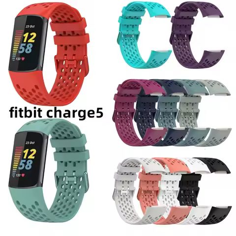 Silicone Strap For Fitbit Charge 5 6 Smart Watch Band Sports Wristband For Fit Bit Charge 5 6 Bracel