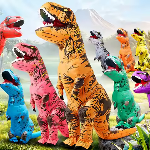 Rex Dinosaur Inflatable Costume. Halloween Funny Costume, Tyrannosaurus, Adult Props Costume, Dinosa