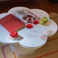 Dopamine Pink Flower Side Table Artistic Modern Minimalist Home Furniture Designer Popular Wooden Ma