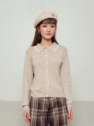 AILUMI - She is Cardigan เสื้อคาร์ดิแกนมีปก เส้นด้ายคอตตอนวูลพิเศษ