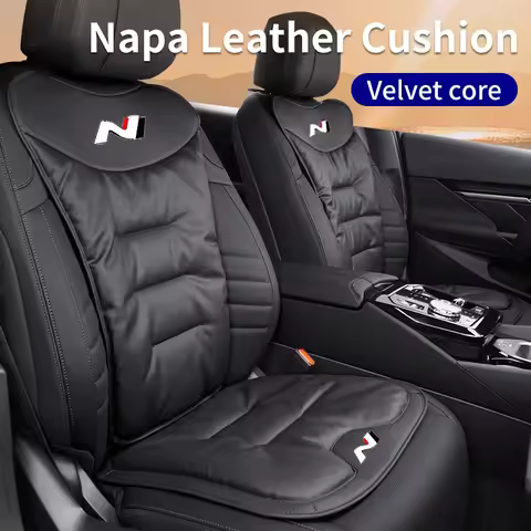 Car Front Rear Seat Cover Velour Leather Cushion Backrest Protective Mat For Hyundai N Line Performa