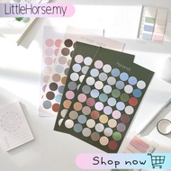 Morandi Round Sticker Colour Creative Round Circle Stickers彩色圆圈手账贴纸手帐装饰