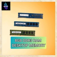 8GB DDR3 RAM / PC MEMORY / ASSORTED BRANDS / REFURBISHED