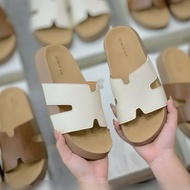 Women's fashion soft leather H-shaped sandals 7011 fulbox - - HACHI SHOES