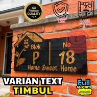 HOUSE NUMBER BOARD 28 x 18 cm ACRYLIC/ LASER CUTTING H15 HOUSE NUMBER HOUSE ADDRESS HOUSE NUMBER