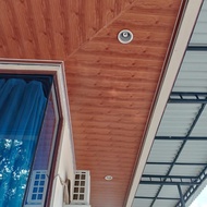 plafon pvc motif kayu terpasang