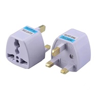 【2pcs】3-Pin Universal Adapter Plug Head UK 3 Pin Plug Socket US/EU/AU to UK Plug Adaptor
