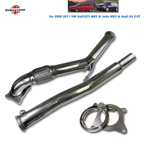 Catless Downpipe for 2006-2011 VW Golf/GTI MK5 MK6 2.0T Jetta MK5 & Audi A3 3-inch