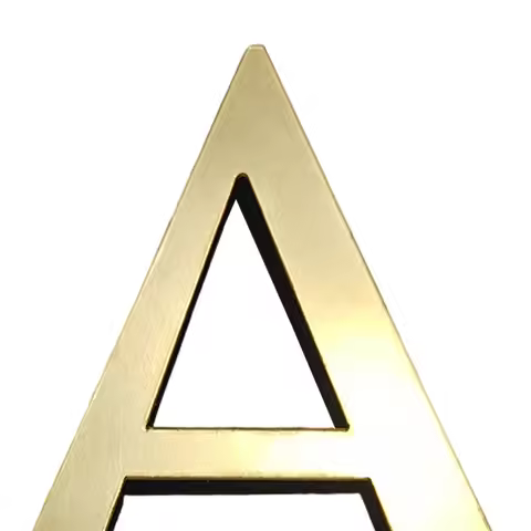 Gold English Letters Wall Stickers 26 Letters Wall Stickers 3D Acrylic Mirror+EVA English Wall Art L