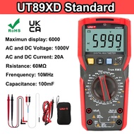UNI-T UT89X UT89XD มัลติมิเตอร์ดิจิทัลแบบมืออาชีพ True RMS NCV กระแส20A AC DC โวลต์มิเตอร์ตัวทดสอบแร