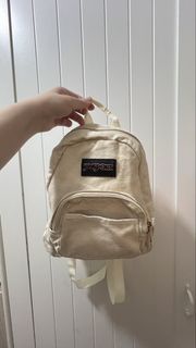 出Jansport 迷你米白背包 Mini Backpack Cream Canvas