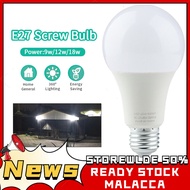 9W 12W 18W LED Bulb E27 Mentol Lampu LED Light Bulb Daylight 6500K Warm White 3000K E27 燈泡 Energy Saving Light For Home