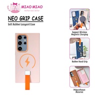 Soft Case Casing Matte Luxury Magnetic Strap For Samsung Galaxy S25 S24 S23 S22 Ultra FE S25 Edge A5