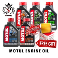 ✅100% ORIGINAL MOTUL ENGINE OIL MINYAK HITAM 4T 15W50 H TECH 10W40 6100 3100 GOLD 7100 FULLY SCOOTER YAMAHA HONDA