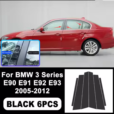 Car Window Pillar Decorative PC Trim for BMW 3 Series E90 E91 E92 E93 2005-2012 - B/C Pillar Sticker