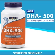 ♞,♘Now Foods, DHA-500/250 EPA, Double Strength, 180 Softgels, ON HAND