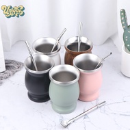 (Unique) Yerba Mate Cup 304 Stainless Steel 8oz Argene Yerba Mate Gourd With illas new