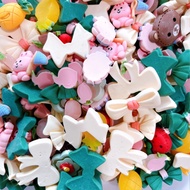 A543 10 pcs cartoon cabochon flatback charm resin cute kawaii ribbon bow diy accessory decoden cream