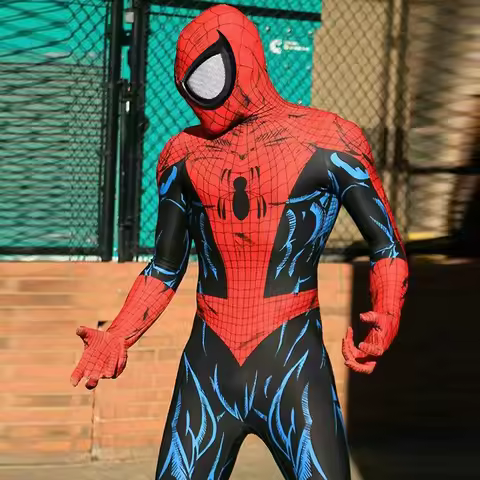 Deluxe McFarlane Spiderman Custome Arch Big Glasses Ultimate Cosplay Costume Superhero Zenzai Costum