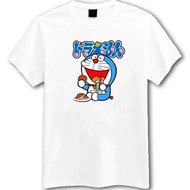 [Black/White] Doraemon having dorayaki T-Shirt