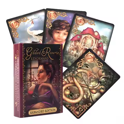 Gilded Reverie Lenormand Oracle 47pcs/set Fate Divination Card Board Game For Adult Children Enterta