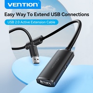 Vention USB 2.0 Type-A Male to Type-A Female Active Extension Cable Black