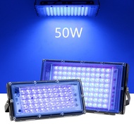 220V Full Spectrum LED Grow Light 50W แสงสีม่วง UV 395nm ไฟปลุกต้นไม้ ไฟช่วยต้นไม้ตัวเร็ว มีสวิตช์ปิดเปิด สายไฟยาว1.5โมตร